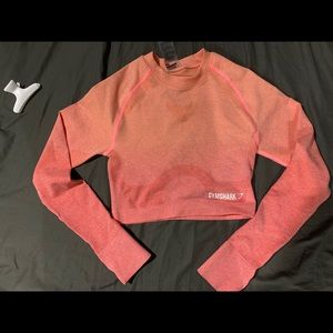 Coral ombré gymshark long sleeve